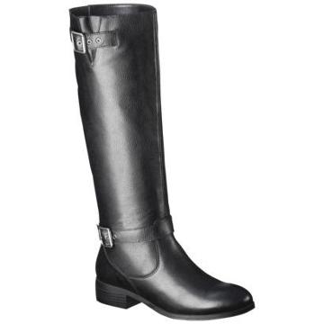 Women's Mossimo Supply Co. Rylee Genuine Leather Tall Boot - Black