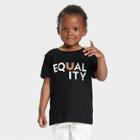 No Brand Pride Toddler Equality Short Sleeve Round Neck T-shirt - Black