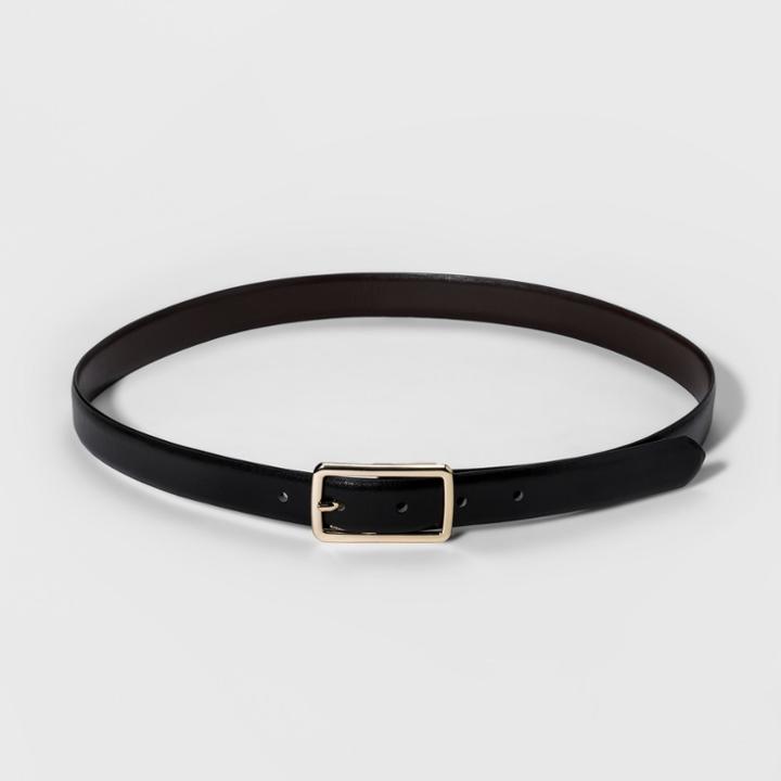 Women's Reversible Belts - A New Day Black L,