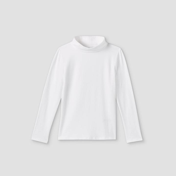 Girls' Turtleneck Long Sleeve Top - Cat & Jack White
