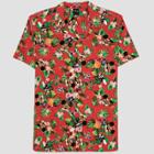Men's Disney Mickey Mouse Short Sleeve Button-down