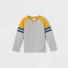 Oshkosh B'gosh Toddler Boys' Long Sleeve Henley Shirt - Gray/gold