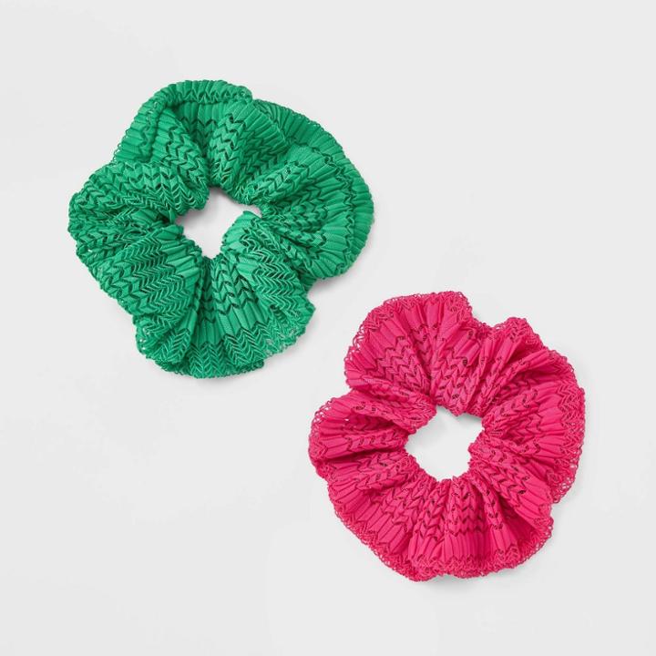 Crochet Hair Twisters Set 2pc - A New Day Pink/green