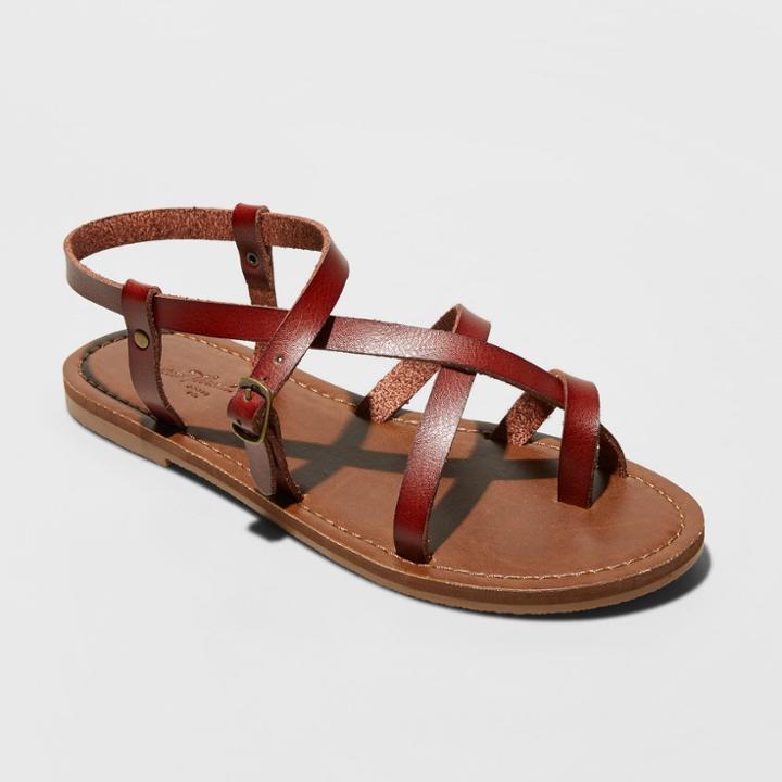 Women's Lavinia Toe Wrap Thong Sandals - Universal Thread Brown