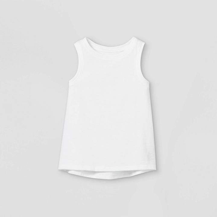 Toddler Girls' Solid Tank Top - Cat & Jack White