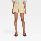 Women's High-rise Utility Shorts - A New Day Tan