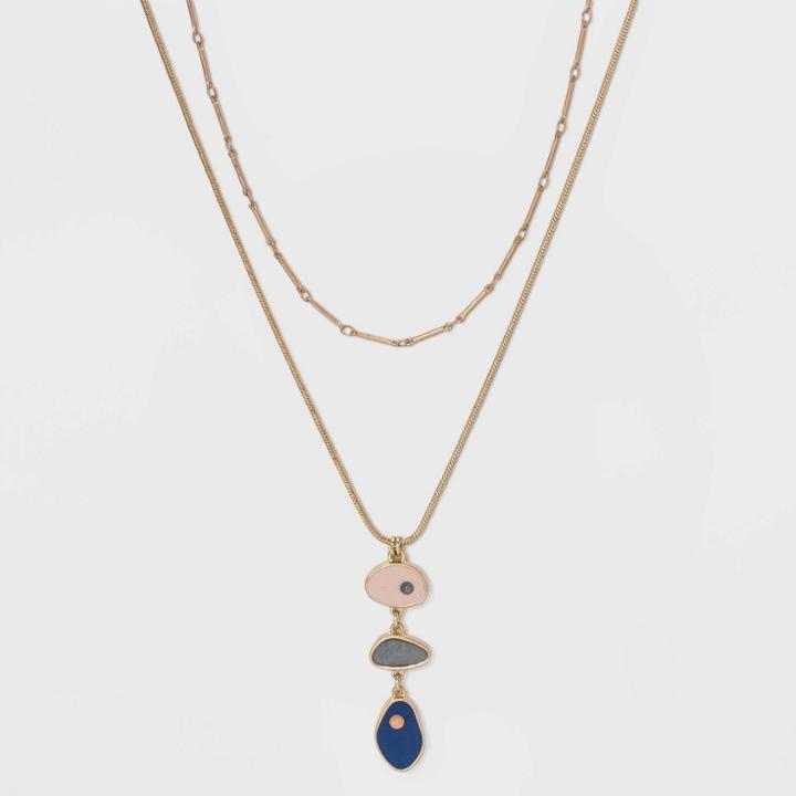 Semi-precious Aventurine Dyed Angelite Necklace - Universal Thread Gold