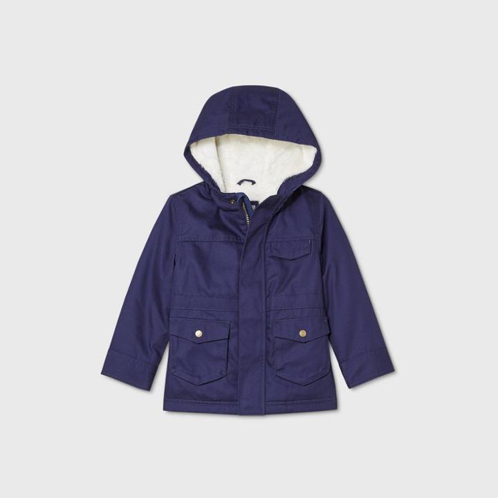 Toddler Boys' Military Jacket - Cat & Jack Navy