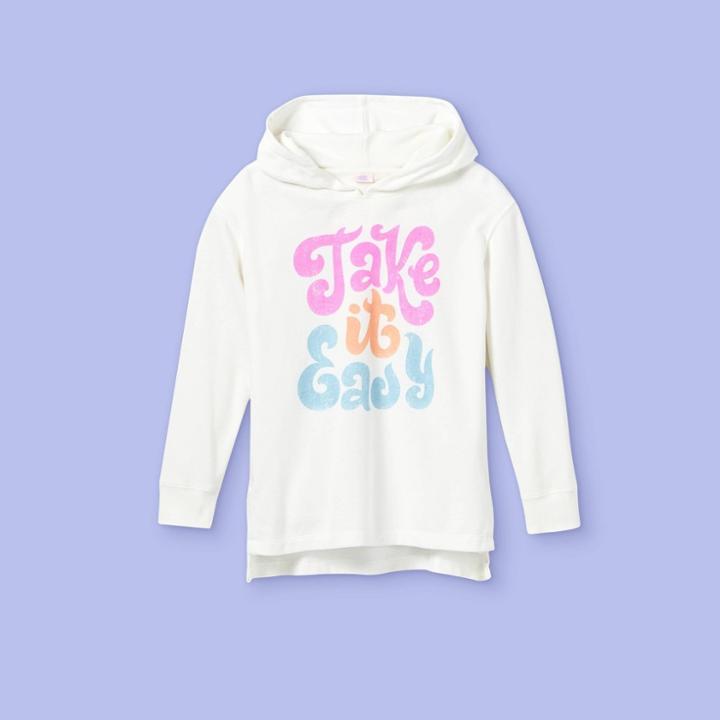 Girls' Oversized Graphic Hoodie - More Than Magic