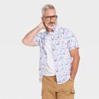 Ev Lgbt Pride Pride Gender Inclusive Adult Animal Print Short Sleeve Woven Button-down Shirt - White