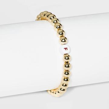 Sugarfix By Baublebar Initial 'f' Stretch Bracelet - Gold