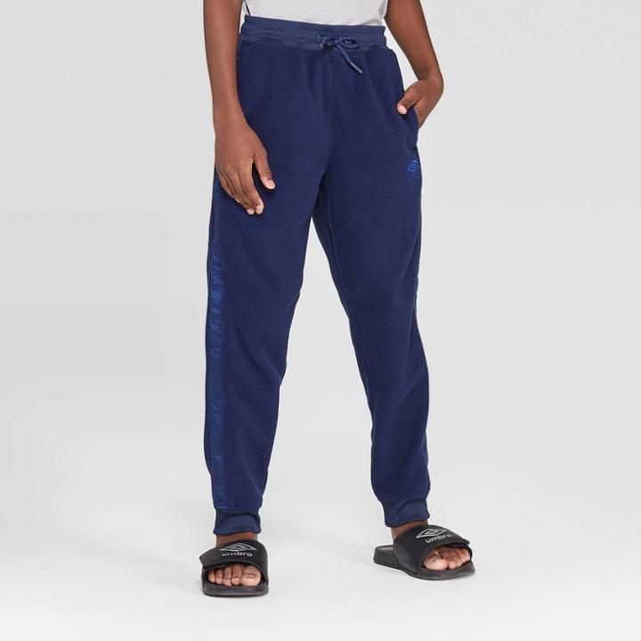 Umbro Boys' Micro Fleece Jogger Pants - Navy Blue S, Boy's, Size: Small, Blue Blue