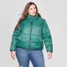 Women's Plus Size Puffer Jacket - Universal Thread Green