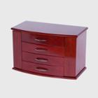 Mele Designs Sutton Women's Upright Jewelry Box-dark Burlwood Walnut, Brown