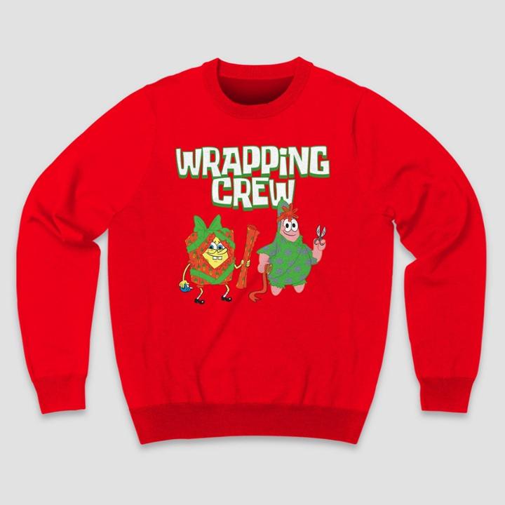 Men's Spongebob Squarepants Pullover Sweatshirt - Red