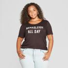 Women's Plus Size Short Sleeve Namasleigh All Day Graphic T-shirt - Grayson Threads (juniors') Black