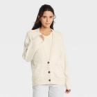 Women's Button-front Grandpa Cardigan - Universal Thread Cream