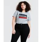 Levi's Women's Plus Perfect Short Sleeve Sportswear Logo T-shirt - Heather Gray