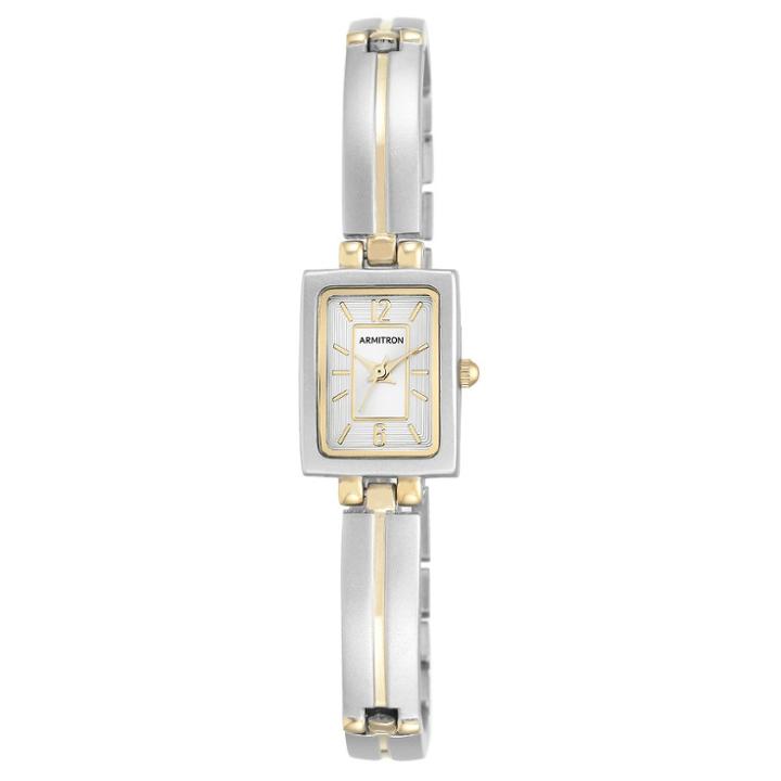 Armitron Women's Rectangular Shaped Bangle Watch - Two-toned,