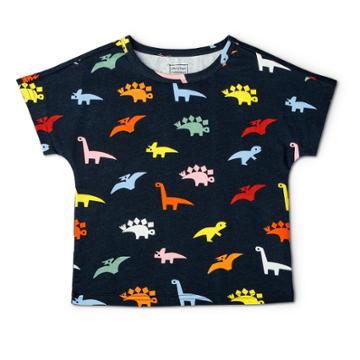 Toddler Dino Print Short Sleeve T-shirt - Christian Robinson X Target Navy
