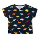 Toddler Dino Print Short Sleeve T-shirt - Christian Robinson X Target Navy