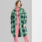 Women's Ascot + Hart Graphic Fleece Shacket - Green