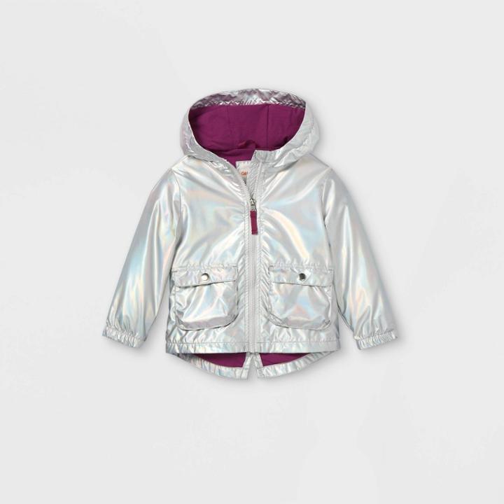 Toddler Girls' Foil Windbreaker Jacket - Cat & Jack