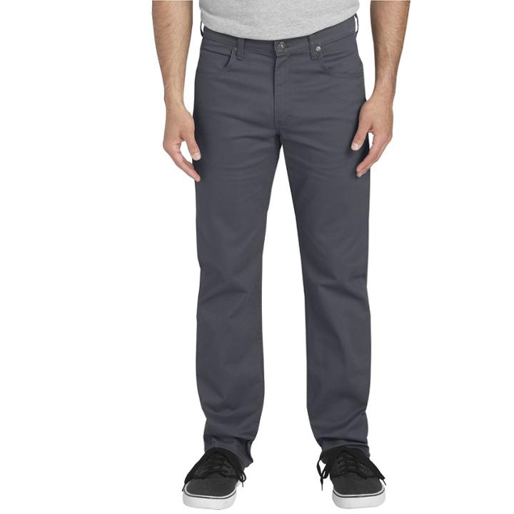 Dickies Men's Flex Twill Regular Straight Fit 5-pocket Pants - Rinsed Charcoal