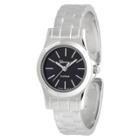 Women's Geneva Platinum Dainty Round Case Cuff Watch -