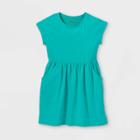 Girls' Printed 100% Cotton Short Sleeve Knit Dress - Cat & Jack Bright Green