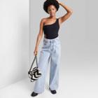 Women's Super-high Rise Shadow Pockets Wide Leg Jeans - Wild Fable