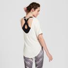 Women's Dolman Sleeve Open Back T-shirt - Joylab Eggshell