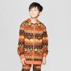 Boys' Printed Zip Hoodie - Art Class Orange