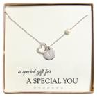 Cathy's Concepts Monogram Special You Open Heart Charm Party Necklace - M, Women's,