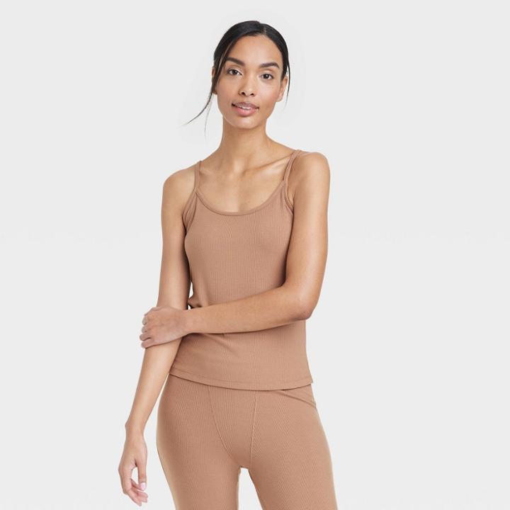Women's Beautifully Soft Ribbed Cami - Stars Above Brown