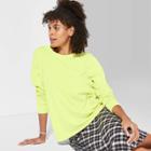 Women's Long Sleeve Crewneck Relaxed T-shirt - Wild Fable Green