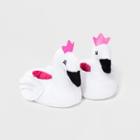 Baby Girls' Swan Bootie Slippers - Cat & Jack White