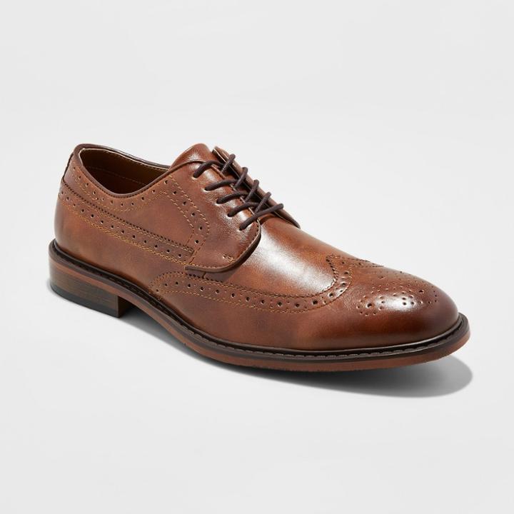 Men's Jaylen Wingtip Dress Shoe - Goodfellow & Co Tan