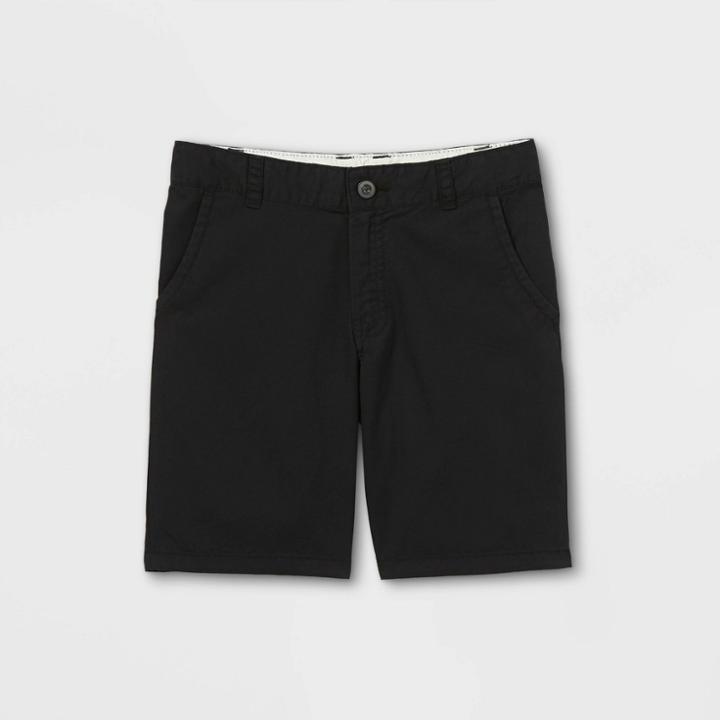 Boys' Flat Front Chino Shorts - Cat & Jack Black