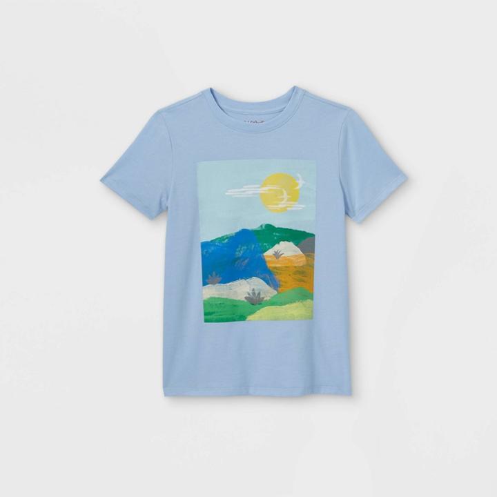 Boys' Scenic Painting Graphic Short Sleeve T-shirt - Cat & Jack Blue
