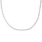 Target Women's Diamond Cut Crystal Like Chain Necklace In Sterling Silver (18),