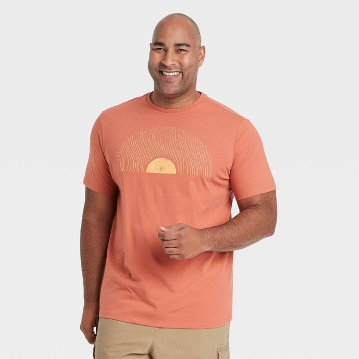 Men's Tall Standard Fit Short Sleeve Crewneck Graphic T-shirt - Goodfellow & Co Red