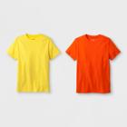 Boys' 2pk Short Sleeve T-shirt - Cat & Jack Orange/yellow