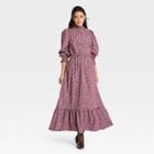 Women's Balloon Long Sleeve Dress - Universal Thread Purple Floral