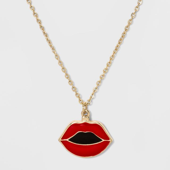 Short Delicate Charm Drop Necklace - Wild Fable Bright Gold