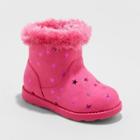 Toddler Girls' Oriole Fleece Ankle Fashion Boots - Cat & Jack Fuchsia (pink)