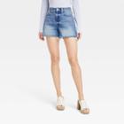 Women's High-rise Curvy Midi Jean Shorts - Universal Thread Medium Wash 00,