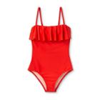 Women's Post-mastectomy Flounce One Piece Swimsuit - Kona Sol Red