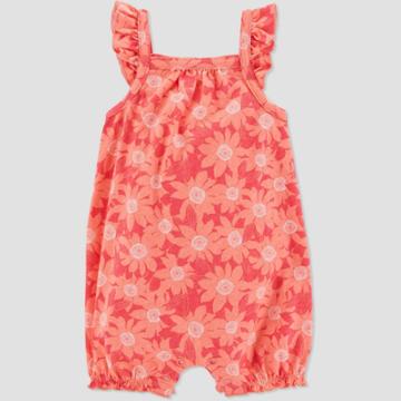 Carter's Just One You Baby Girls' Floral Romper - Pink