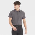 Men's Stretch Woven Polo Shirt - All In Motion Light Gray Heather
